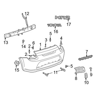 Toyota OE - Rear Bumper - Bumper & Components