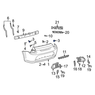 Toyota OE - Rear Bumper Cover Support Rail