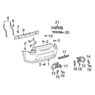 Toyota OE - Rear Bumper - Bumper & Components