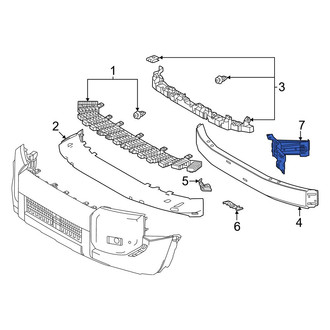 Toyota OE - Front Left Bumper Impact Bar Bracket