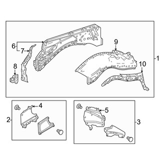 Toyota OE - Fender - Inner Components