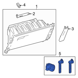 Toyota OE - Front Glove Box Lock Kit