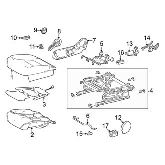 Toyota OE - Seats & Tracks - Passenger Seat Components (Seat Cushion, Components, W/O Power)