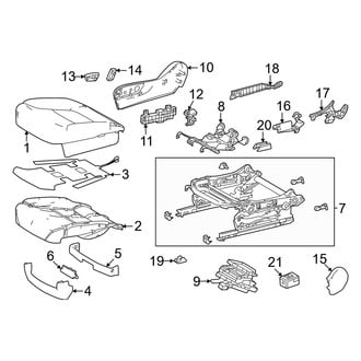 Toyota OE - Seats & Tracks - Passenger Seat Components (Seat Cushion Components, With Power)