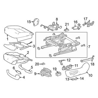 Toyota OE - Seats & Tracks - Driver Seat Components (Seat Cushion Components, With Power)