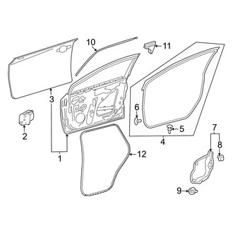 Toyota OE - Front Door - Door & Components