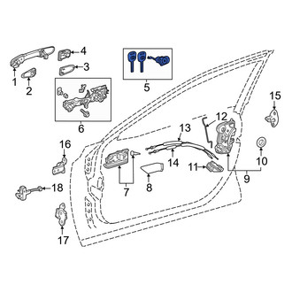 Toyota OE - Front Left Door Lock Cylinder