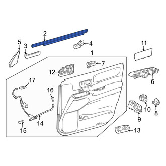 Toyota OE - Front Right Inner Door Window Belt Weatherstrip