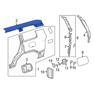 Toyota OE - Rear Left Roof Side Rail
