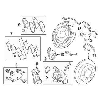 Toyota OE - Rear Suspension - Brake Components