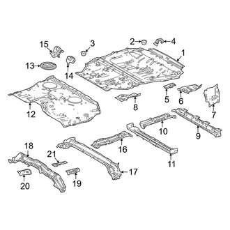 Toyota OE - Rear Body & Floor - Floor & Rails