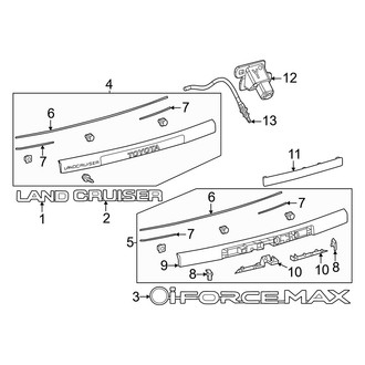 Toyota OE - Lift Gate - Exterior Trim