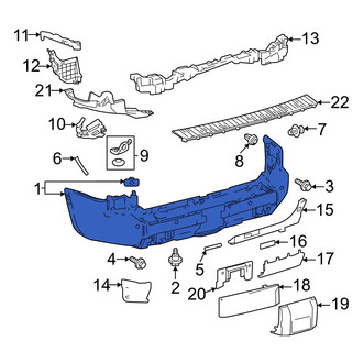 Toyota OE - Rear Upper Bumper Cover