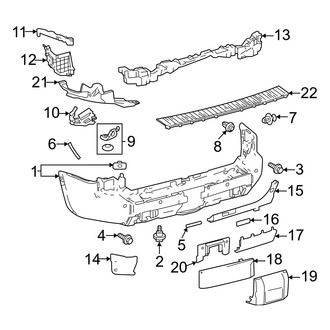 Toyota OE - Rear Bumper - Bumper & Components