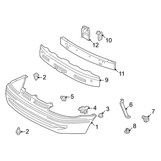 Toyota OE - Front Bumper - Bumper & Components