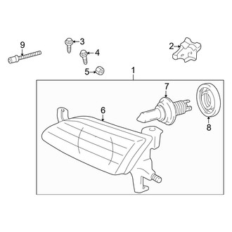 Toyota OE - Front Lamps - Headlamp Components