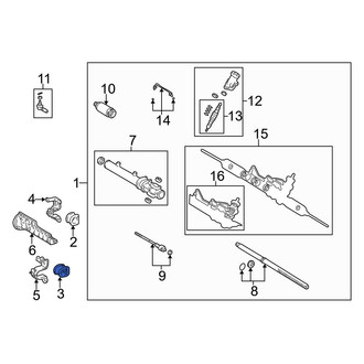 Toyota OE - Left Rack and Pinion Mount Bushing