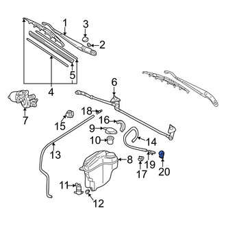 Toyota OE - Front Windshield Washer Nozzle