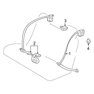 Toyota OE - Restraint Systems - Rear Seat Belts