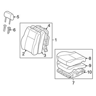 Toyota OE - Seats & Tracks - Front Seat Components (W/O Side Air Bag)