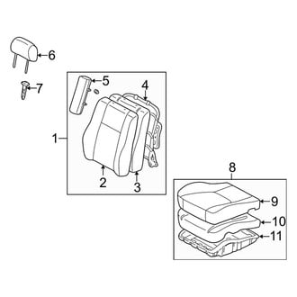 Toyota OE - Seats & Tracks - Front Seat Components (With Side Air Bag)