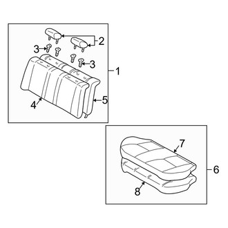 Toyota OE - Seats & Tracks - Rear Seat Components (Bench Seat)