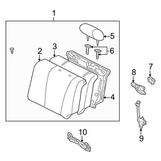 Toyota OE - Seats & Tracks - Rear Seat Components (With Child Restraint, Left Side Seat Back), (CE / LE / S)