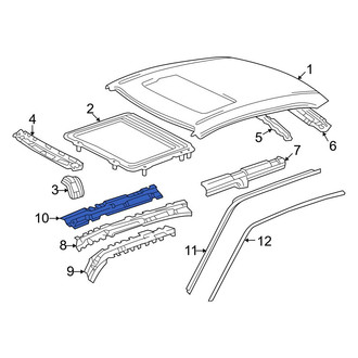 Toyota OE - Left Inner Roof Side Rail Reinforcement