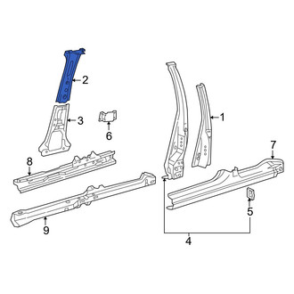 Toyota OE - Right Upper Inner Body B-Pillar