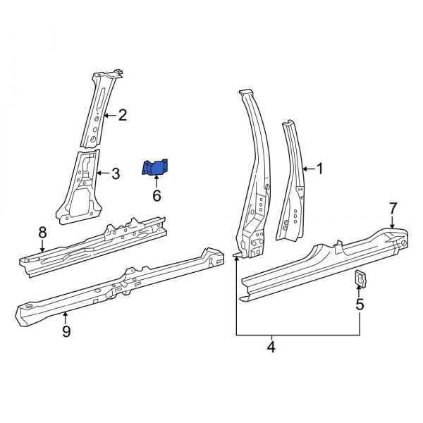 Body B-Pillar Reinforcement Bracket