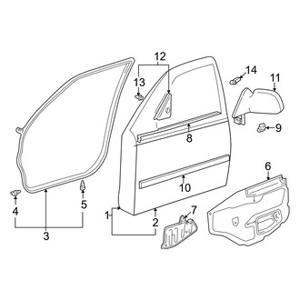 Toyota OE - Front Door - Exterior Trim