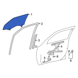 Toyota OE - Front Left Door Glass