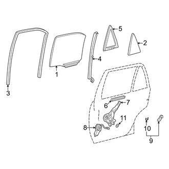 Toyota OE - Rear Door - Glass & Hardware