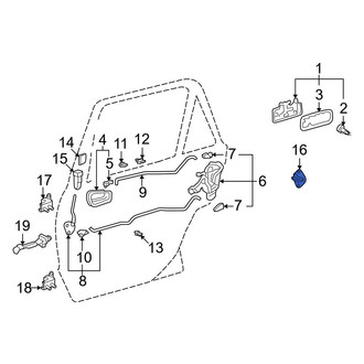 Toyota OE - Front Door Lock Striker Plate