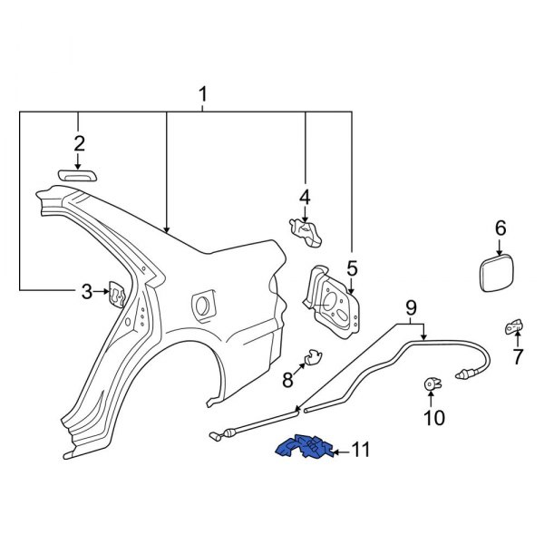 Fuel Door Release Handle