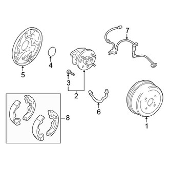 Toyota OE - Rear Suspension - Brake Components (CE / LE / VE)