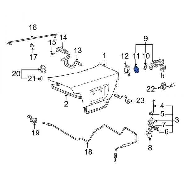 Deck Lid Lock Gasket