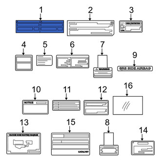 Toyota OE - A/C System Information Label