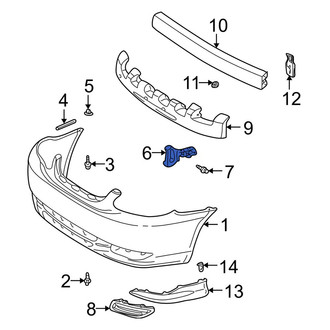 Toyota OE - Front Left Bumper Cover Support Rail