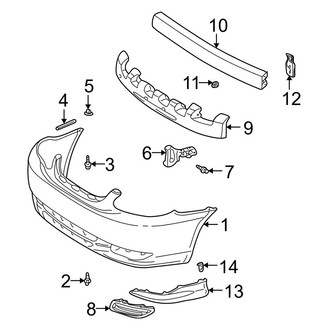 Toyota OE - Front Bumper - Bumper & Components