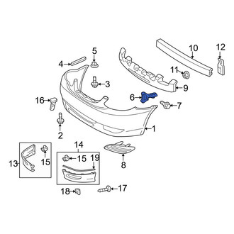 Toyota OE - Front Right Bumper Cover Support Rail
