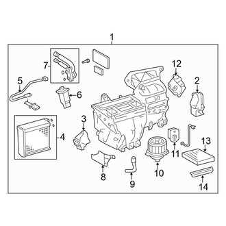 Toyota OE - Air Conditioner & Heater - Evaporator Components