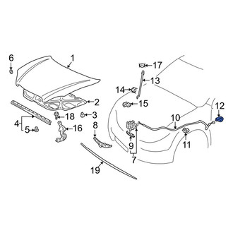 Toyota OE - Front Hood Release Handle