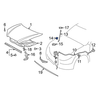Toyota OE - Hood Prop Rod Grommet