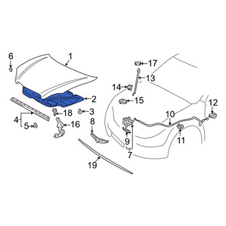 Toyota OE - Front Hood Insulation Pad
