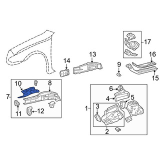 Toyota OE - Front Left Forward Frame Side Member Reinforcement