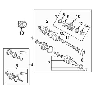 Toyota OE - Front Suspension - Drive Axles (CE / LE / S)
