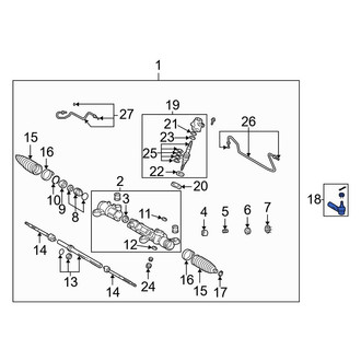 Toyota OE - Left Outer Steering Tie Rod End