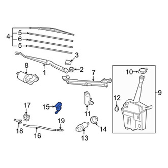 Toyota OE - Front Windshield Washer Nozzle