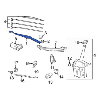 Toyota OE - Left Wiper Arm